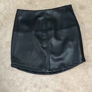 Pleather Mini Skirt